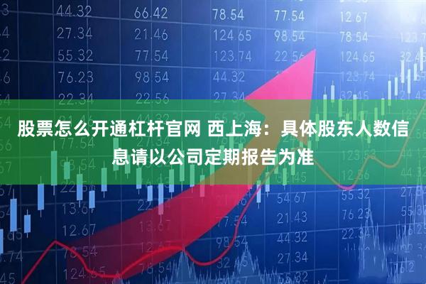 股票怎么开通杠杆官网 西上海：具体股东人数信息请以公司定期报告为准